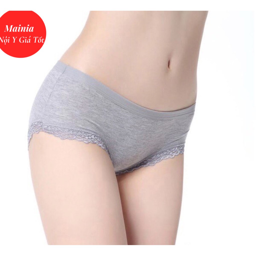 [Rẻ Nhất Shopee] Quần Lót Nữ Cotton Viền Ren Size L XL Cho Nữ Quần Chíp Co Giãn Xuất Khẩu Rẻ Đẹp Mainia Sho | BigBuy360 - bigbuy360.vn