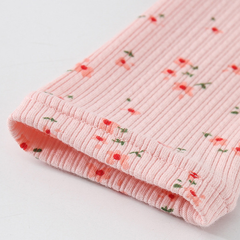 Áo Cổ Bèo In Hoa Hàn Quốc Cho Bé Gái