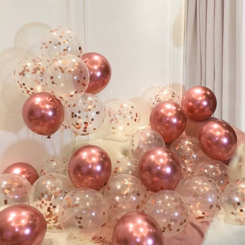 10 Bóng kim tuyến / bóng Sequin / bóng trong suốt 10in loại dày và nhiều kim tuyến - Koolstyle