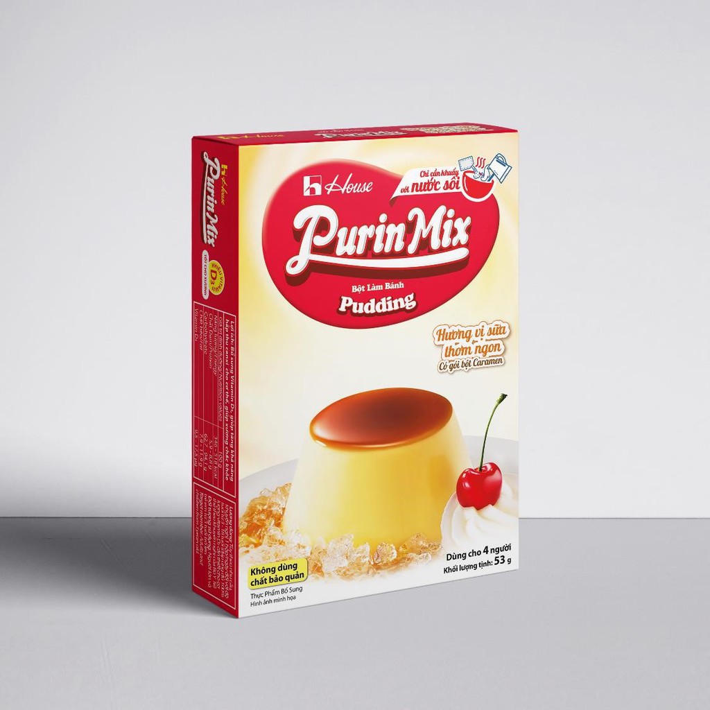 Bột làm bánh Pudding PurinMix vị sữa