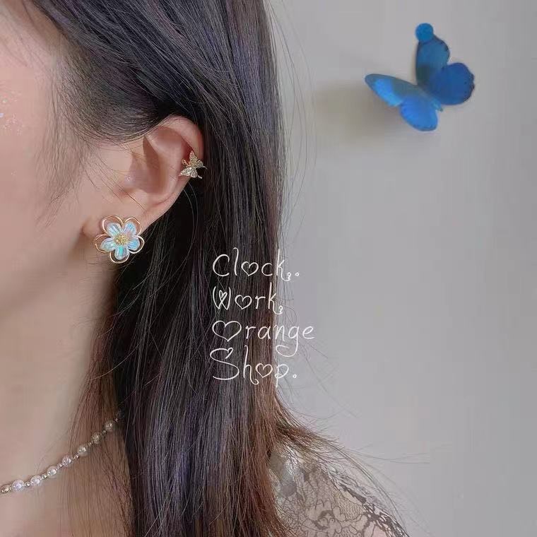 Bông Tai Hình Hoa Cúc Nhỏ Nhiều Màu Dễ Thương Phong Cách Hàn Quốc Cho Nữ