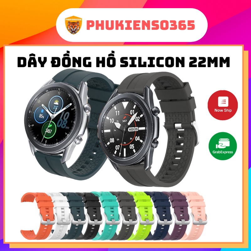 Dây đeo bằng silicon 22mm cho đồng hồ thông minh Samsung Galaxy Watch 3 45mm, Amazfit GTR2, GTR 2e