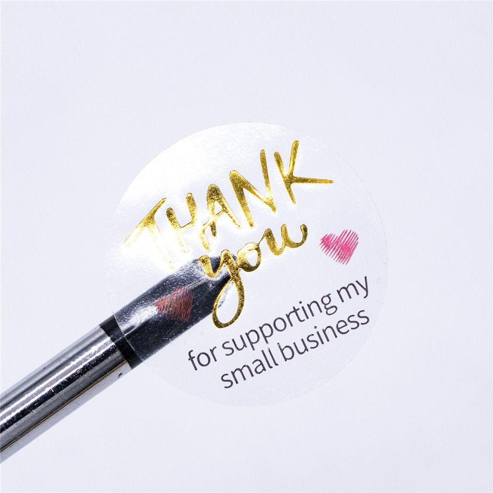 JONYE Cuộn 500 Hình Dán Chữ Thank You Dán Trang Trí Quà Tặng