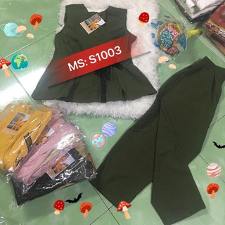 Sét bộ lửng eo nơ xinh xắn - da1003