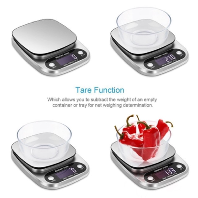 Cân điện tử Ebalance Kitchen scale mặt inox chắc chắn