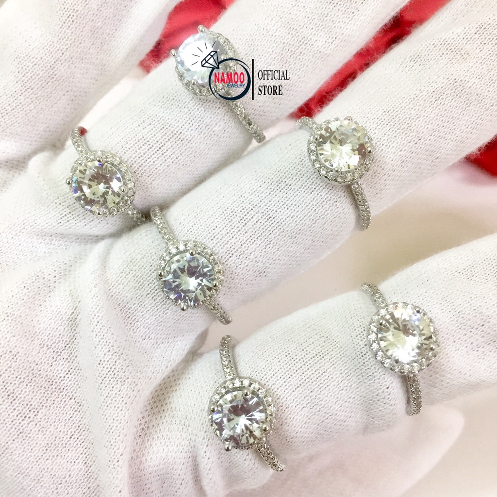 Nhẫn Bạc Mạ Đính Đá Nữ N026 Namoo Jewelry