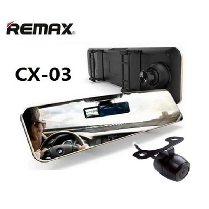 Camera hành trình gắn gương chiếu hậu tích hợp camera lùi Remax CX - 03