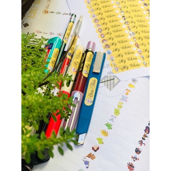 [Mio]100 Sticker - Miếng Tem Dán có Tên Bé (in theo yêu cầu)