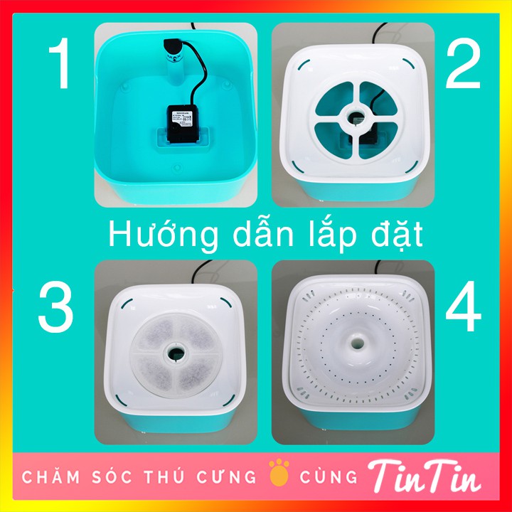 Máy Lọc Nước Cho Mèo - Đài Phun Nước Uống Cho Mèo #Tintin Pet Store