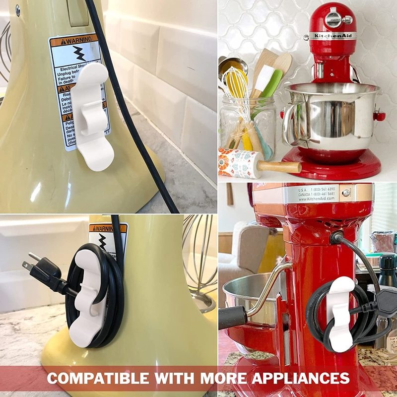 1 Giá Đỡ Sắp Xếp Dây Cáp Bằng Nhựa Tự Dính Đa Năng Tiện Lợi Dành Cho Nhà Bếp