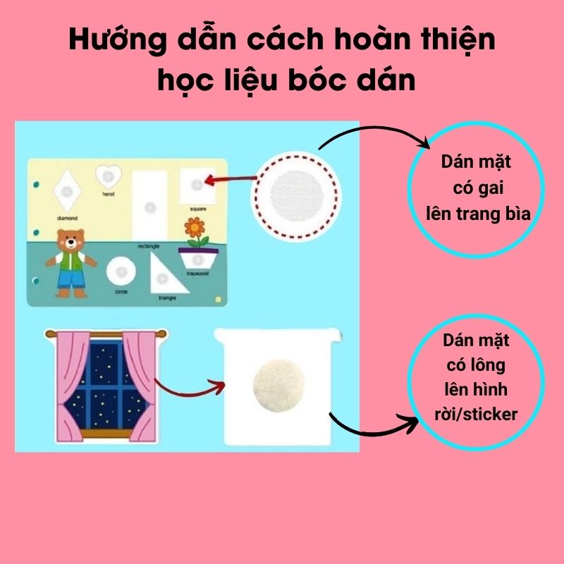 Học liệu bóc dán Montessori 17 chủ đề đồ chơi giúp bé thông minh trí tuệ BBTOYS 97