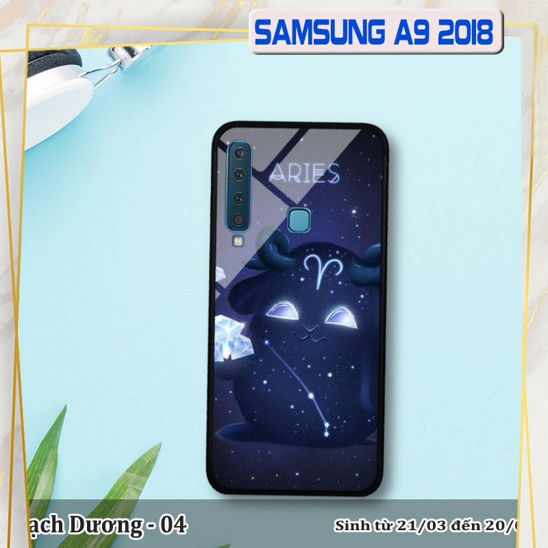 Ốp lưng kính 3D Samsung A9 2018 A920 -cung hoàng đạo