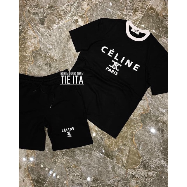 RẺ VÔ ĐỊCH - Bộ đồ nam Celine bộ hè chất liệu thun lạnh co dãn thoáng mát
