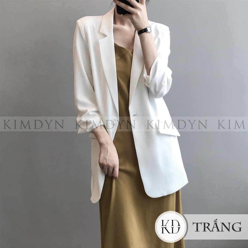 Áo khoác blazer nữ có đệm vai ba màu thanh lịch [KDBL06]