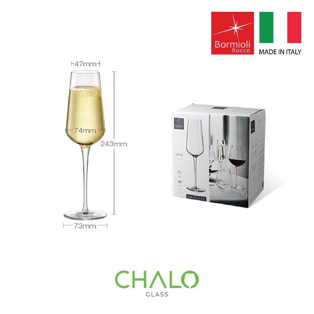 Ly rượu sâm panh Bormioli Rocco inAlto Flute Champagne - 280ml - 365740