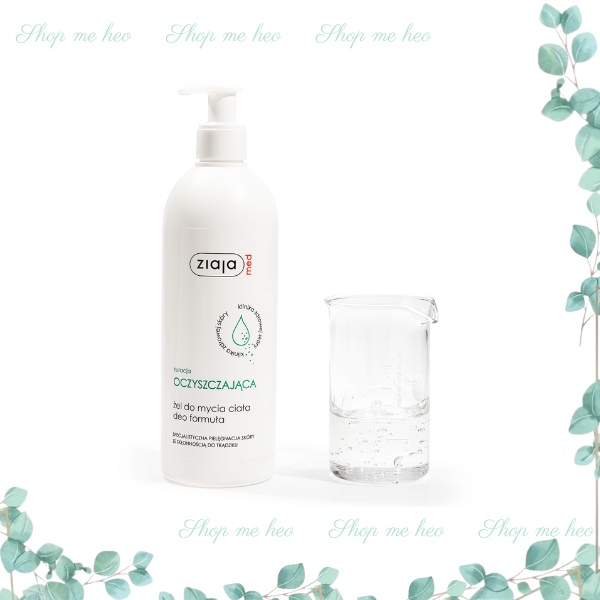 Sữa tắm Ziaja Med Xanh 400ML làm sạch cho da nhờn, da có mụn lưng, mụn ngực, viêm lỗ chân lông, ngừa nấm cơ thể