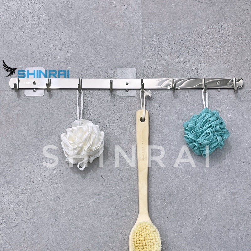 ( Dán Tường ) Móc Treo Đồ Sau Cửa , Bếp , Móc Treo Quần Áo Nhà Tắm INOX SUS304 MT8 SHINRAI