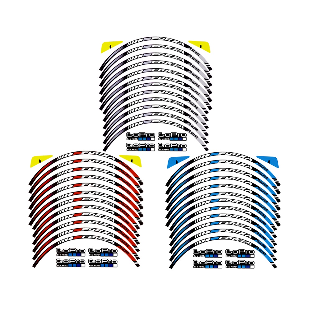 Tem phản quang bánh xe Honda FORZA Trung tâm chống thấm có sọc Phụ kiện xe máy Decal cho Honda Forza 125 250 300 350 750 MF13 2022 2021