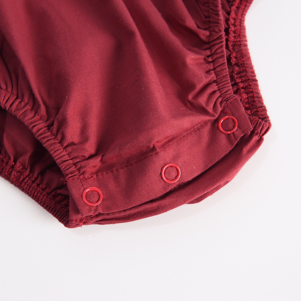 Áo Liền Quần Sanlutoz Nhún Bèo Làm Bằng Cotton Dành Cho Bé Mặc Vào Mùa Hè