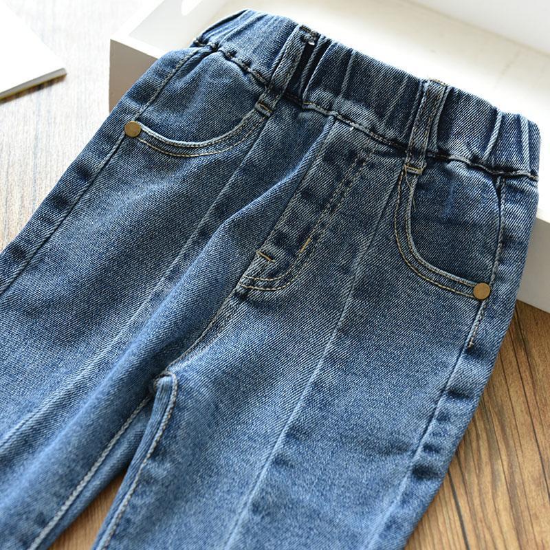 Quần jean ống rộng thời trang mùa thu 2022 dành cho bé gái