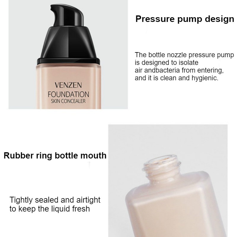 Kem nền BB cream Venzen dạng lỏng che khuyết điểm kiềm dầu chống nước kháng mồ hôi | BigBuy360 - bigbuy360.vn