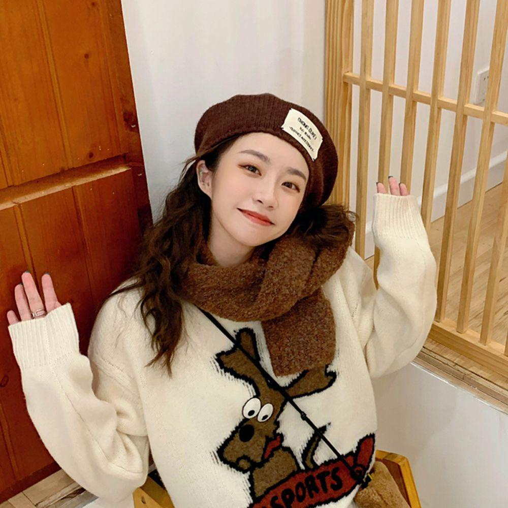 Mũ Len In Chữ EUTUS Thời Trang Thu Đông