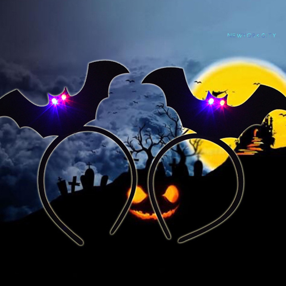 Băng Đô Có Đèn LED Hình Dơi Độc Đáo Cho Tiệc Halloween