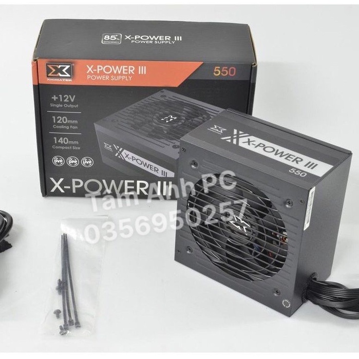 Nguồn máy tính XIGMATEK X-POWER X-550 500W Bảo hành 3 năm - Sản phẩm lý tưởng cho hệ thống GAME-NET