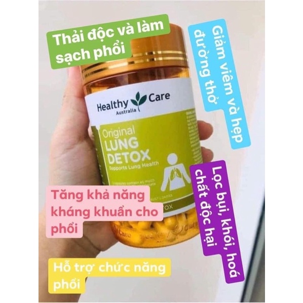Viên uống thải độc phổi LUNG DETOX Healthy Care 180v