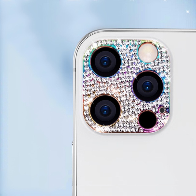 Kính Cường Lực Bảo Vệ Ống Kính Máy Ảnh Màu Sắc Lấp Lánh Cho IPhone 11 12 13 Pro Max 13ProMax / 12 / 12Pro 14 Pro Max
