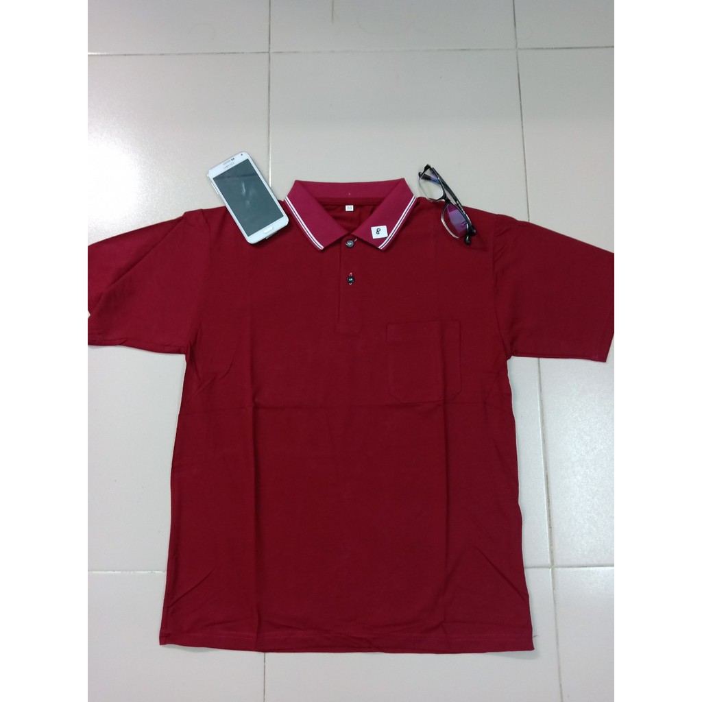 Áo thun nam cotton có cổ -Ảnh shop tự chụp