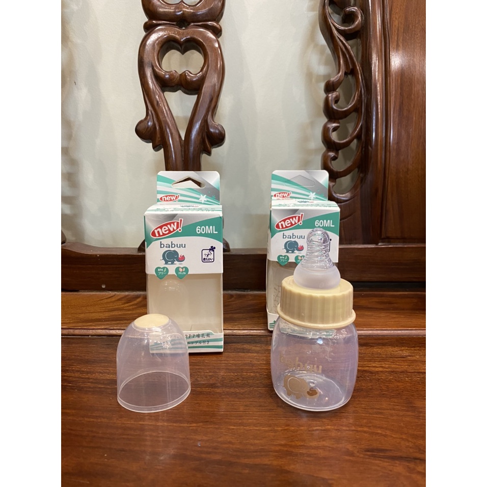 Bình sữa sơ sinh 60 ml Babuu nhật bản