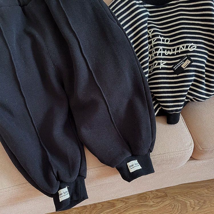 Set Đồ Thể Thao 2 Món Gồm Áo sweater Cổ Tròn Dáng Rộng Và Quần Legging Thời Trang Mùa Thu Mới Cho Bé Trai