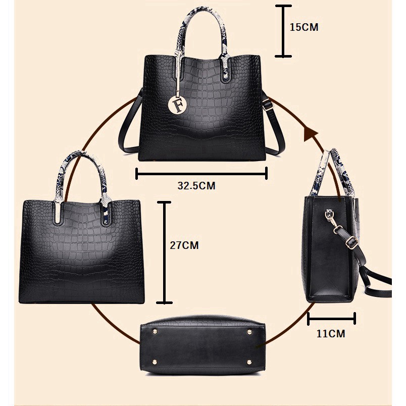 Túi xách nữ bản to họa tiết da cá sấu sang chảnh kèm theo ví vân da trăn TX14 túi xách đeo vai - Chip Xinh | BigBuy360 - bigbuy360.vn