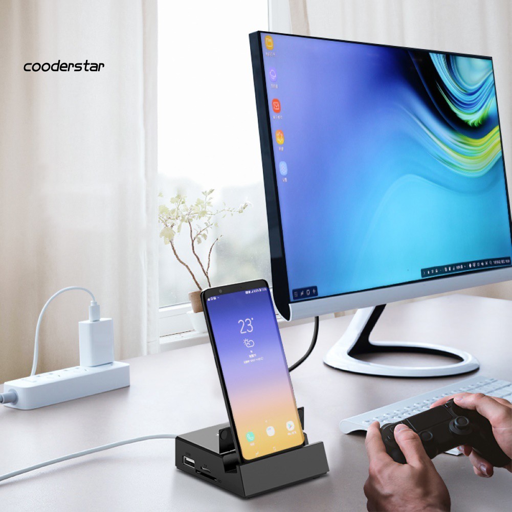 Bộ Chuyển Đổi Wdp 8 Trong 1 Usb-C Hub Type C Sang Hdmi Tf Usb 2.0