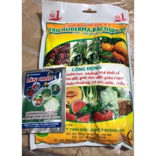 Chế phẩm sinh học Trichodema siêu nấm Bacillus gói 1kg dùng ủ phân chuồng ủ đất trồng rau