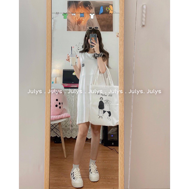 VÁY TANKTOP logo chú trâu xinh (ảnh thật shop chụp kèm video) | BigBuy360 - bigbuy360.vn