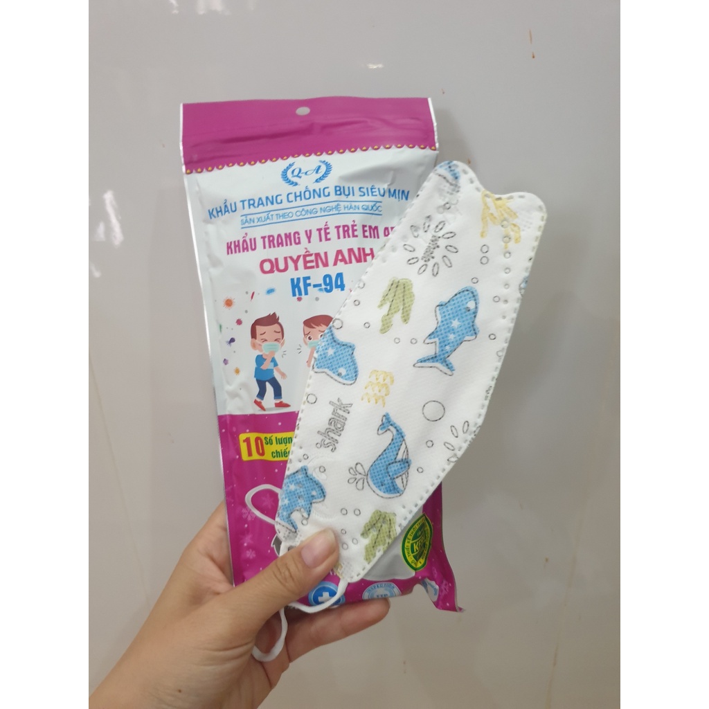 KHẨU TRANG 4D KF94 TRẺ EM 4 LỚP - CÔNG NGHỆ HÀN QUỐC (1-8 TUỔI)