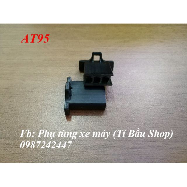 GIẮC NHỰA ĐEN ĐẦU ĐỰC 3P 2.8 (1 túi 10 cái) - AT95