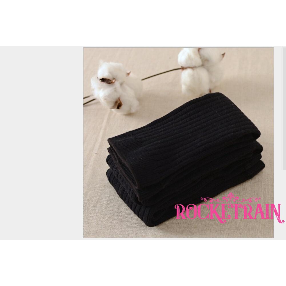 Quần tất màu trơn chất liệu cotton cho bé