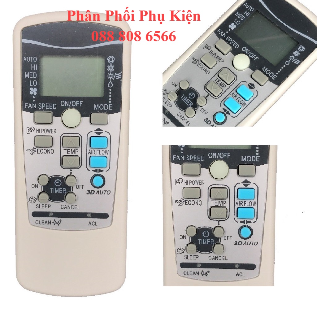 ĐIỀU KHIỂN ĐIỀU HÒA MITSUBISHI HEAVY - HÀNG CAO CẤP - TẶNG KÈM 2 PIN - BẢO HÀNH 1 ĐỔI 1