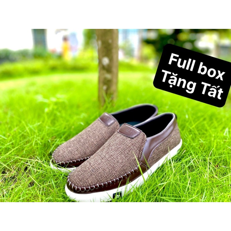 Giày lười vải khâu siêu bền thời trang nam- HMStore
