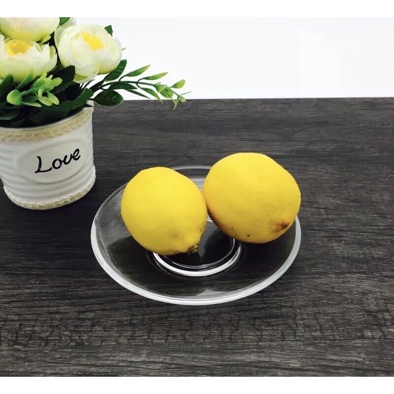Dĩa bánh kem/ dĩa lót ly/ dĩa trưng bày trơn thuỷ tinh bao đẹp