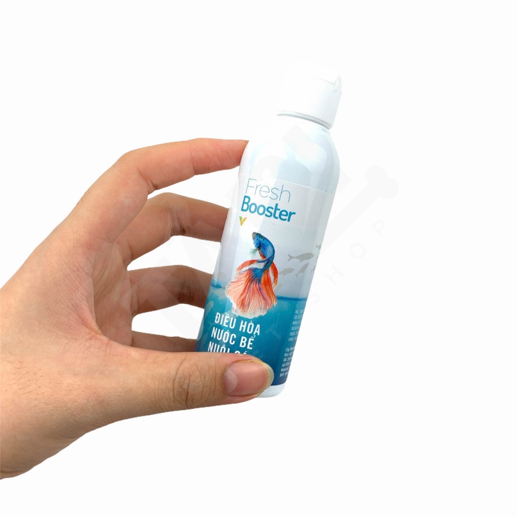 Chai 100ML FRESH BOOSTER Dung Dịch Khử Clo, Nước Mới Cho Cá, Chống Sốc Khi Thay Nước