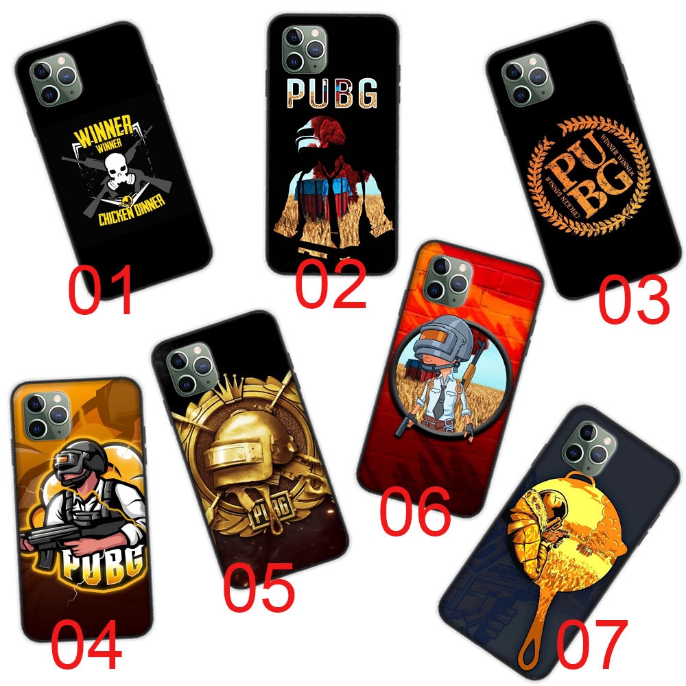 Ốp điện thoại mềm hình PUBG cho iPhone SE 2 11 Pro XR XS Max