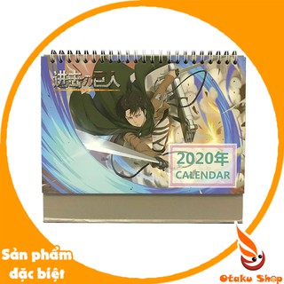 (Lịch 2020) Lịch để bàn hình Anime Attack On Titan - Đại chiến Titan - Shingeki no Kyojin - Tấn Công Người Khổng Lồ