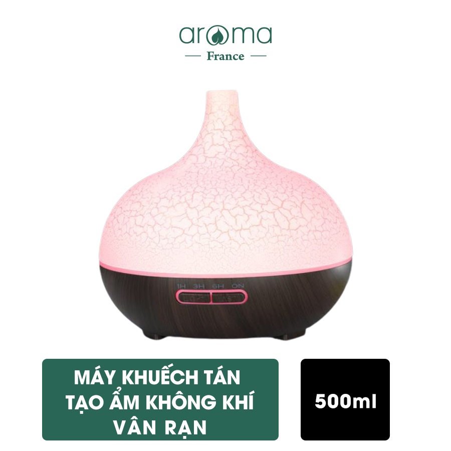 Máy khuếch tán làm ẩm không khí AROMA vân rạn đế đen 500ml