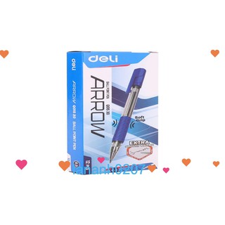 Bút bi dầu 0.5mm DELI, Xanh - 12 cây/hộp EQ01530