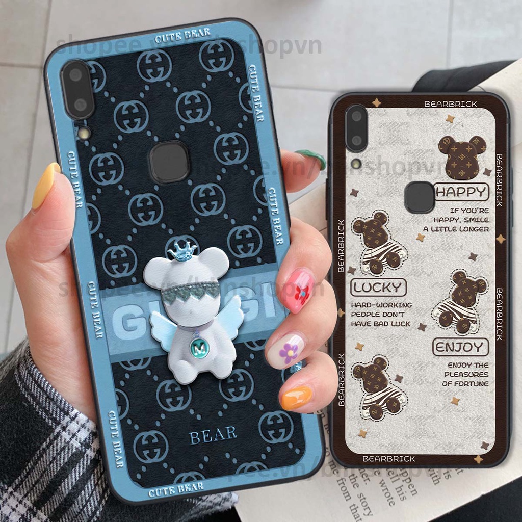 Ốp Vivo V9 / V9 Youth hình gấu bear brick đẹp độc lạ, thời trang, cá tính
