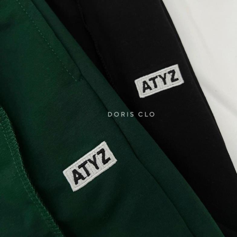 [NEW] Quần Dài Nỉ A.T.Y.Z 2 Màu Đen_Xanh Unisex  Nam Nữ Đều Mặc Được ( Hàng Sẵn, Ảnh Thật)
